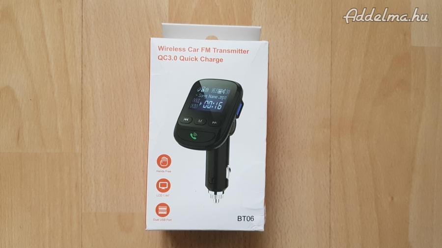 Onever Bluetooth 5.0 QC3.0 Fm Traszmitter USB autós töltő