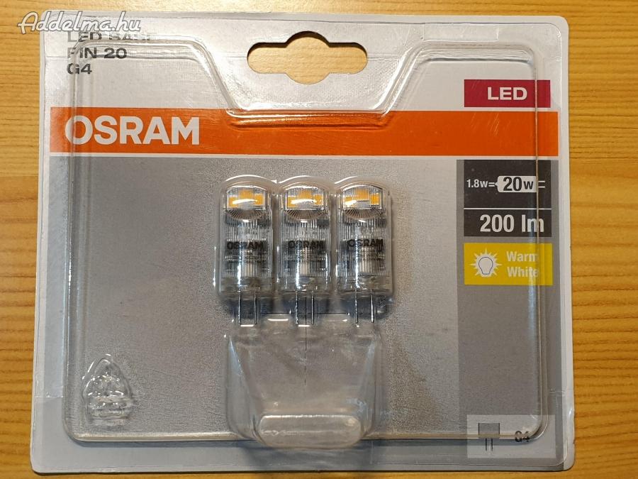 Osram LED egő izzó G4 1,8W 12V nem kell tápot cserélni AC/DC 