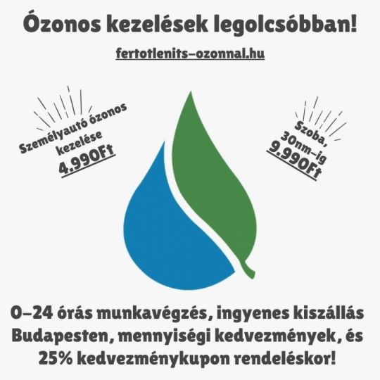 Ózonos lakás és gépjármű fertőtlenítés, a legjobb áron!