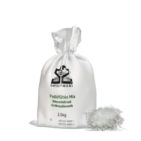 Padlófütés betonhoz betonszál Mix 2.5 kg
