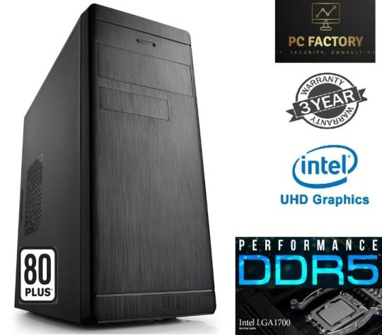 PC FACTORY 12.Gen02(Intel i3 12100/8GB DDR5/512GB M.2/UHD/80+)
