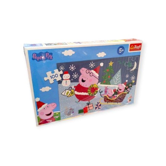 Peppa Pig karácsonyi kirakós – Peppa és a család 100 darab