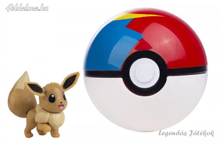 Pokemon labdába zárható mini Eevee figura