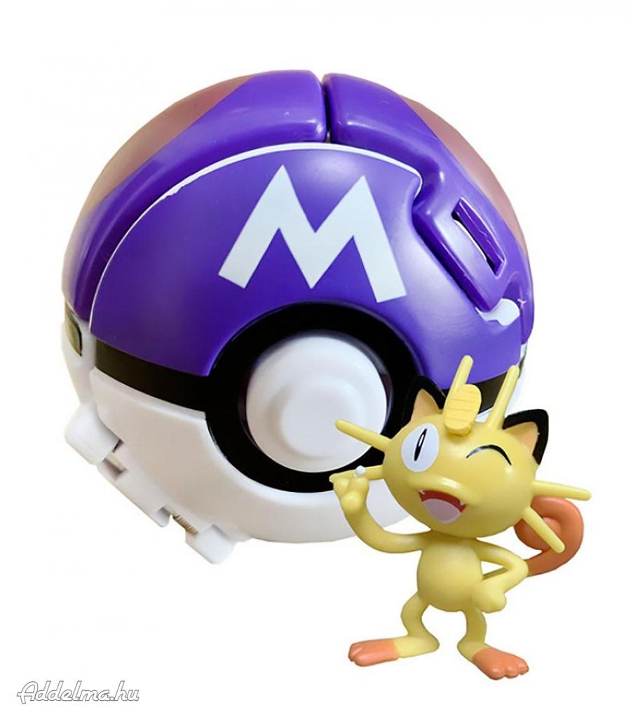 Pokemon labdába zárható mini Meowth figura