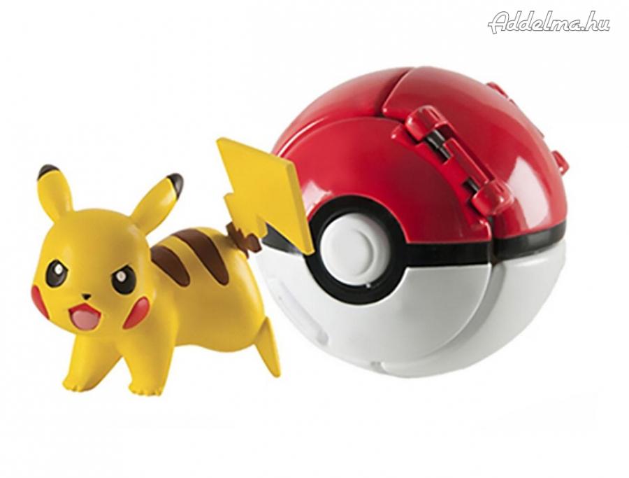 Pokemon labdába zárható mini Pikachu figura