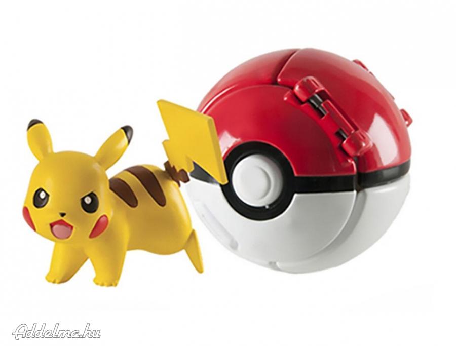 Pokemon labdába zárható mini Pikachu figura