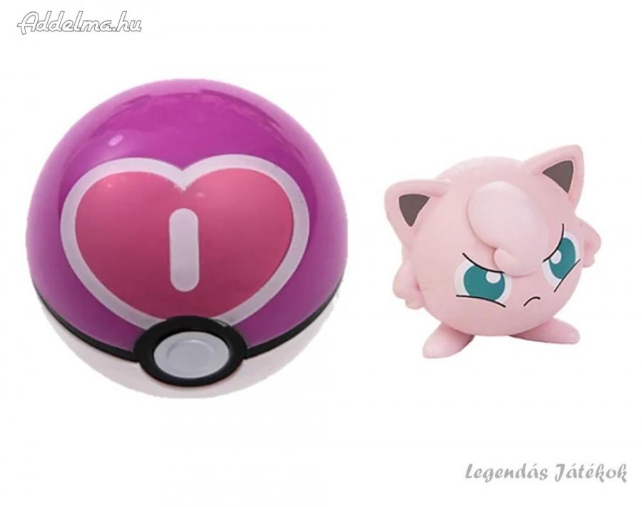 Pokemon labdába zárható mini Pokemon figura Jigglypuff