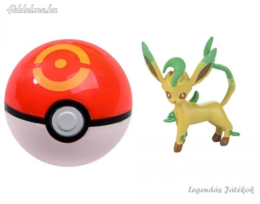 Pokemon labdába zárható mini Pokemon figura Leafeon