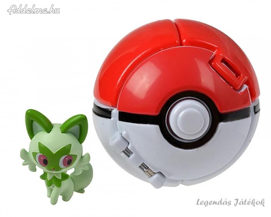 Pokemon labdába zárható mini Sprigatito figura