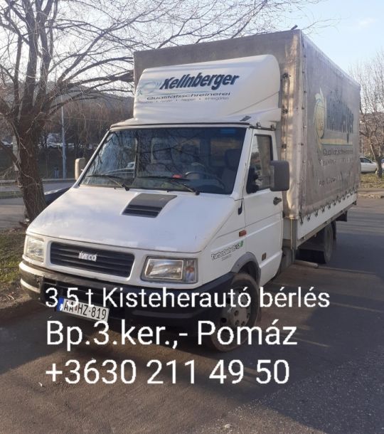 Pomázon platós ponyvás kisteherautó bérlés