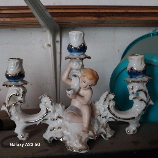 Porcelán gyertyatartó