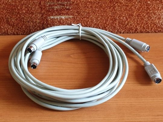 PS/2 PS2 hosszabbító toldó kábel 3m (1db!!) újszerű