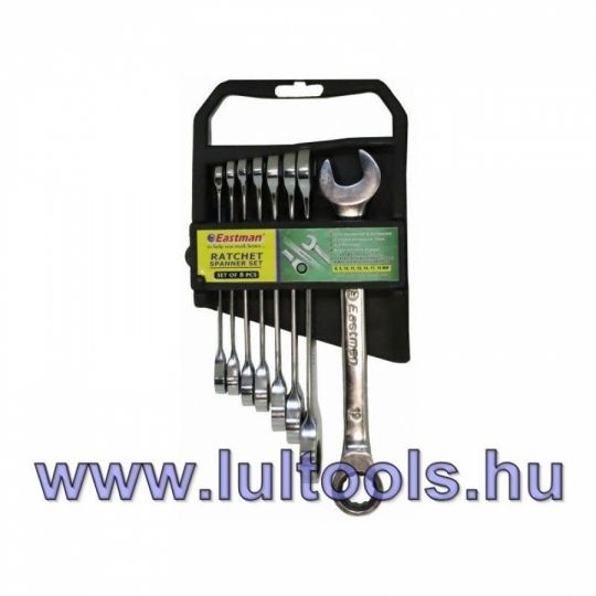 Racsnis csillag-villáskulcs készlet 8 részes 8-19 mm CrV EASTMAN