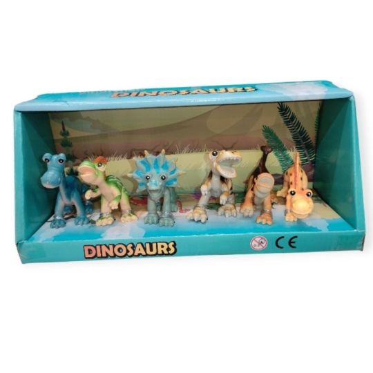 Rajzfilm dinoszaurusz figura szett – 6 db