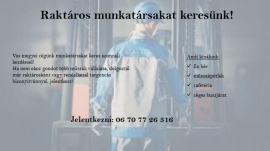 Raktári anyagmozgató