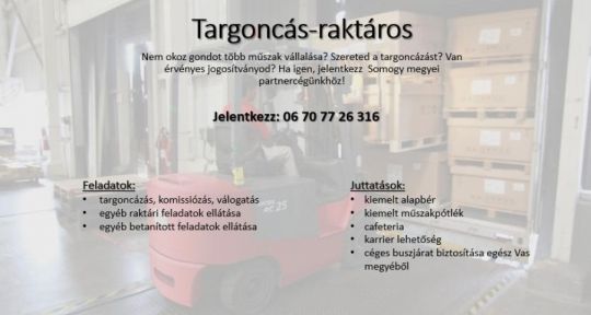 Raktáros munkatárs
