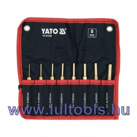 Réz csapszegkiütő készlet 8 részes Yato