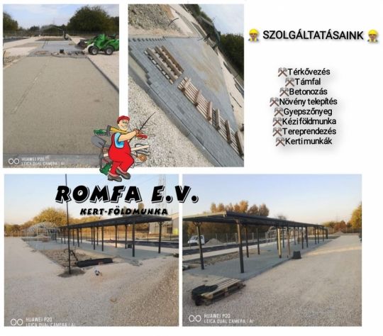 Romfa E.V. Kert, földmunka