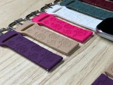 Rózsa mintás szilikon szíj 20mm-es órához