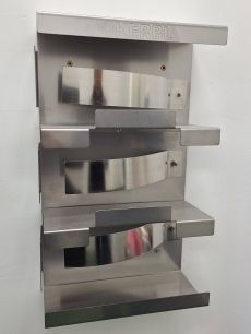 Rozsdamentes gumikesztyűtartó 3 fakkos