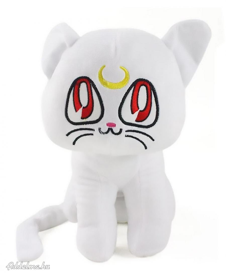 Sailor Moon fehér Artemis plüss cica 20 cm