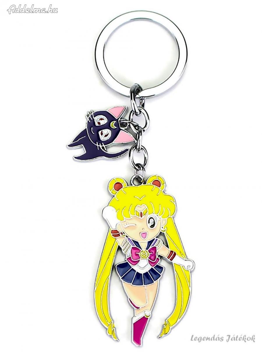 Sailor Moon Holdtündér és Luna cica kulcstartó