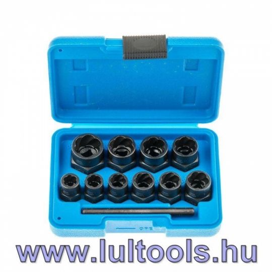 Sérült csavar leszedő készlet 3/8″ 9-19mm 11 részes