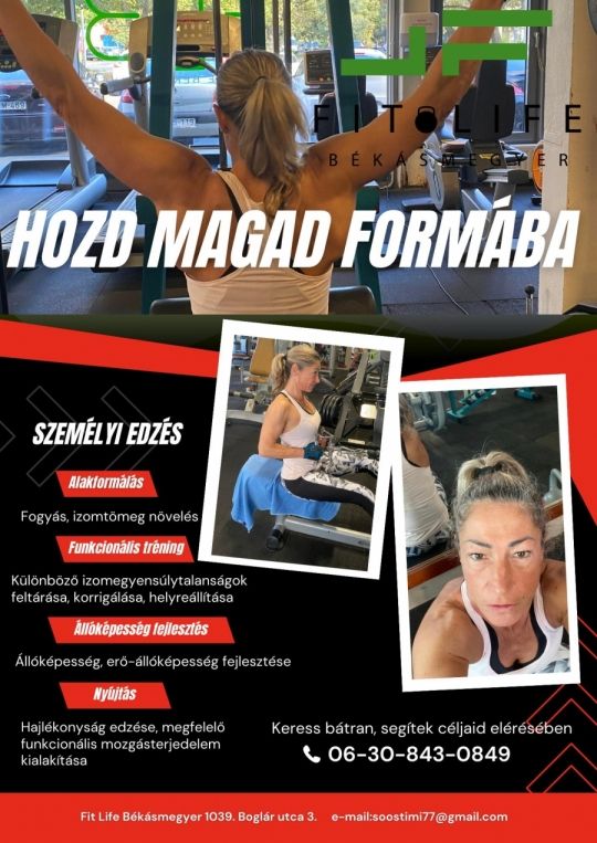 Soós Tímea személyi edző