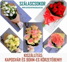 Szálas virágcsokor élő virágból! Már 6500ft-tól! Küldés!