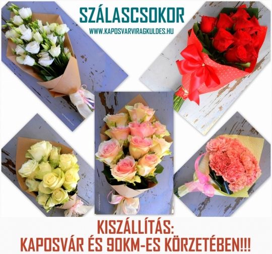 Szálas virágcsokor élő virágból! Már 6500ft-tól! Küldés!