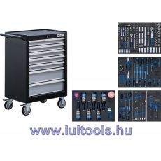 Szerszámkocsi, 7 fiókos, 227db szerszámmal