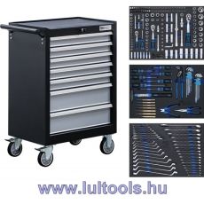 Szerszámkocsi, 7 fiókos, 263db szerszámmal