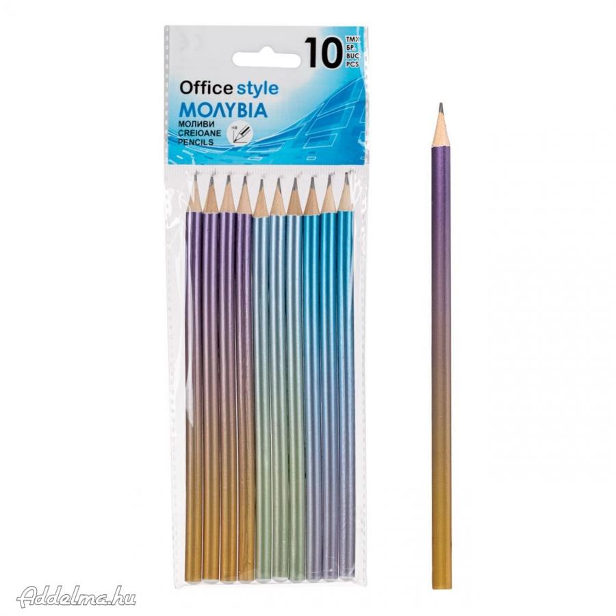 Színes ombre ceruzák metál - 10 db.