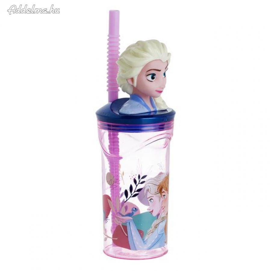 Szívószálas pohár FROZEN 360 ml