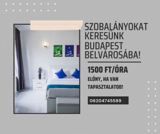 Szobalány Budapest belvárosába.