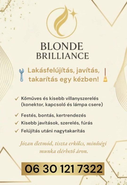 Takarítás, Felújítás és Festés