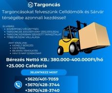 Targoncás munkalehetőség Vas vármegyében!