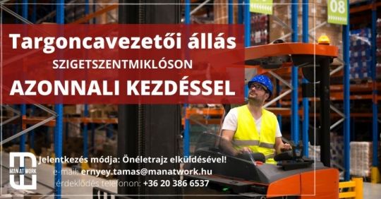 Targoncavezető - Szigetszentmiklós
