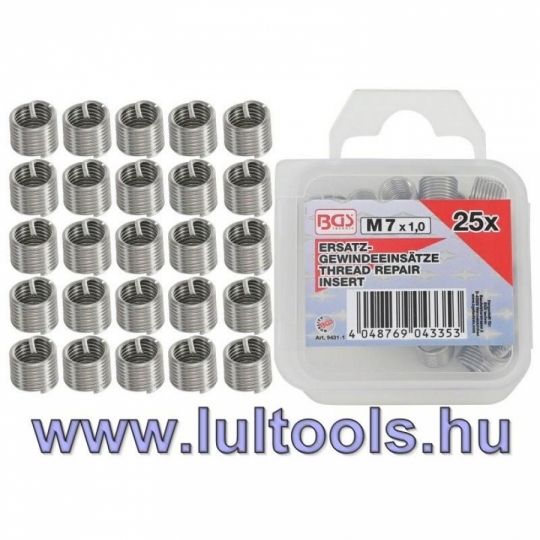 Tartalék menetes betétek M7 x 1,0 mm (25db/cs)