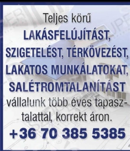 Teljes lakásfelujítást vállalunk