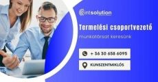 Termelési csoportvezető munkatársat keresünk