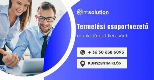 Termelési csoportvezető munkatársat keresünk