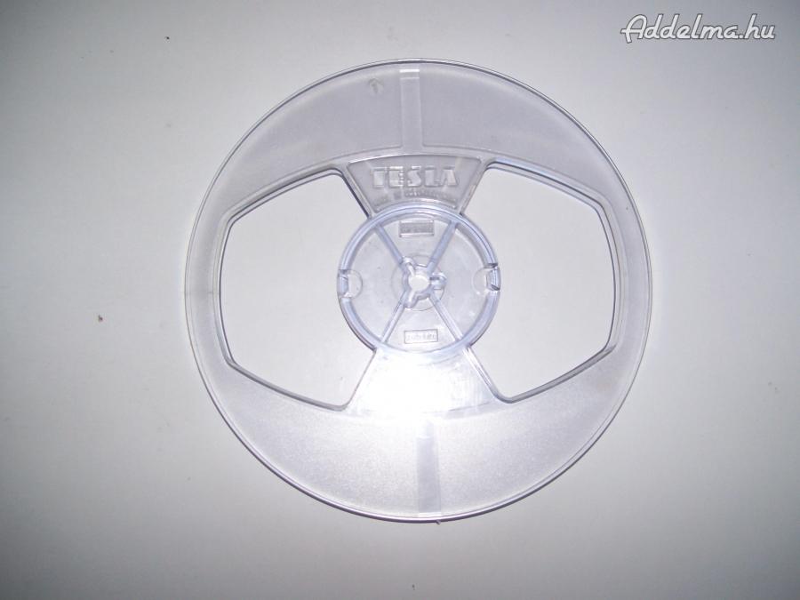 TESLA átlátszó műanyag magnó orsó 18cm-es * MPL 1435