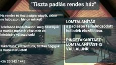 Tiszta padlás rendes ház