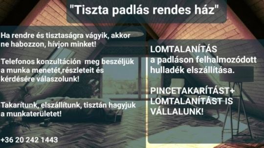 Tiszta padlás rendes ház