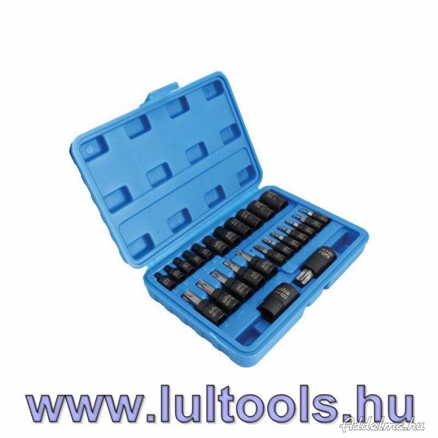 Torx bit dugókulcs és E-torx dugókulcs készlet 25 részes