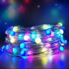 Tuya Smart RGB LED karácsonyfa izzó égő távirányítóval 5m