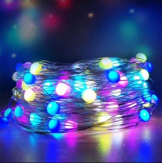 Tuya Smart RGB LED karácsonyfa izzó égő távirányítóval 5m