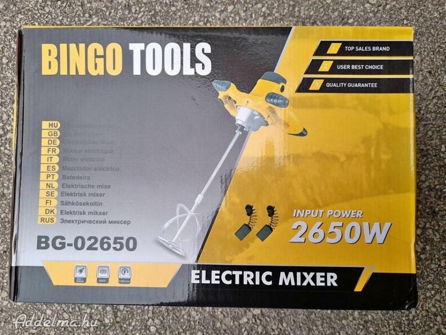 Új Bingo Tools elektromos keverőgép 2650W eladó