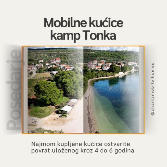 Új kemping Posedarjében, 30 méterre a gyönyörű strandt